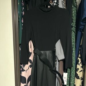 Brand new Calvin Klein black dress with belt